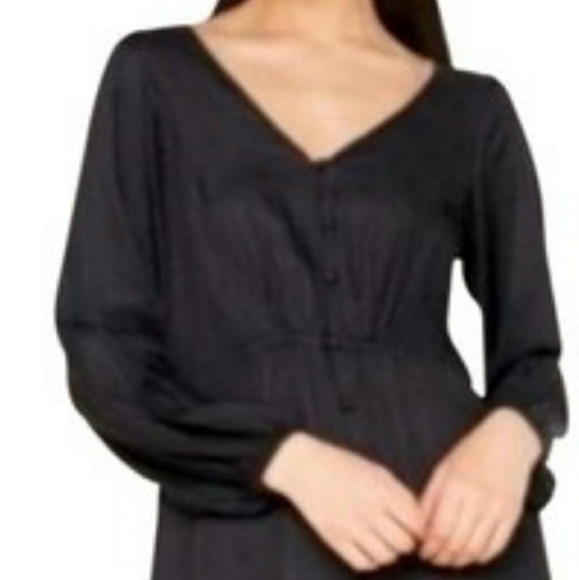 NEW! FREE PEOPLE Later Days Black Midi Dress 4. - Picture 3 of 7